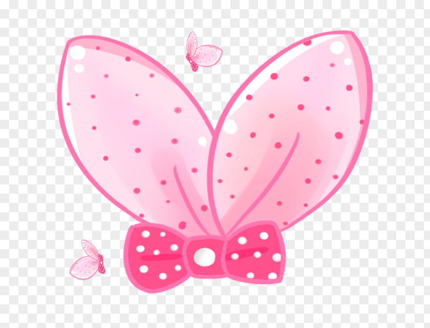 Pink Bow Pattern Butterfly Clip Art PNG