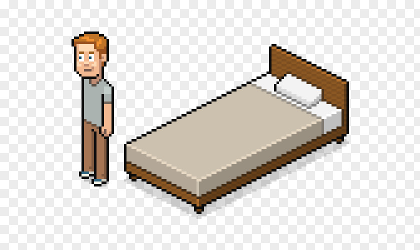 Bed Furniture Bedroom Pixel Art PNG