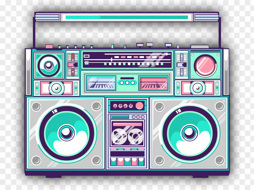Boombox Art Drawing PNG