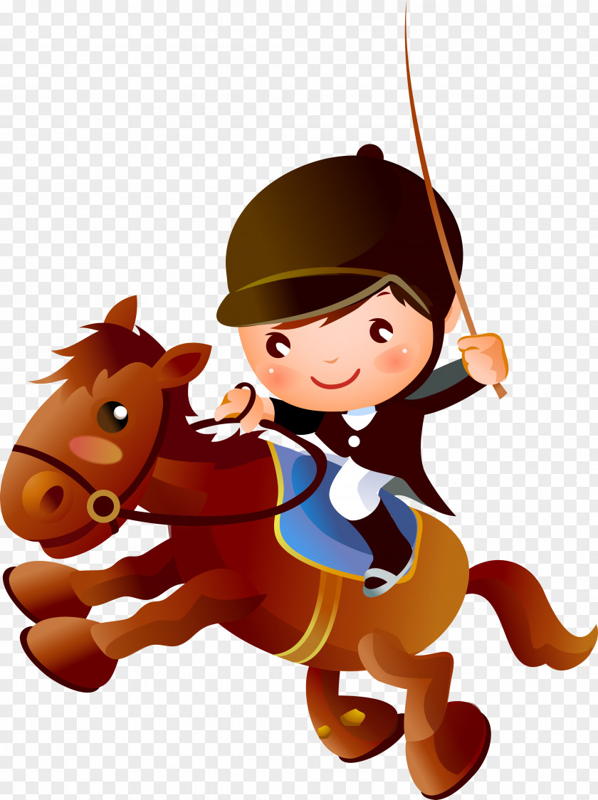 Horse Equestrian Child Clip Art PNG