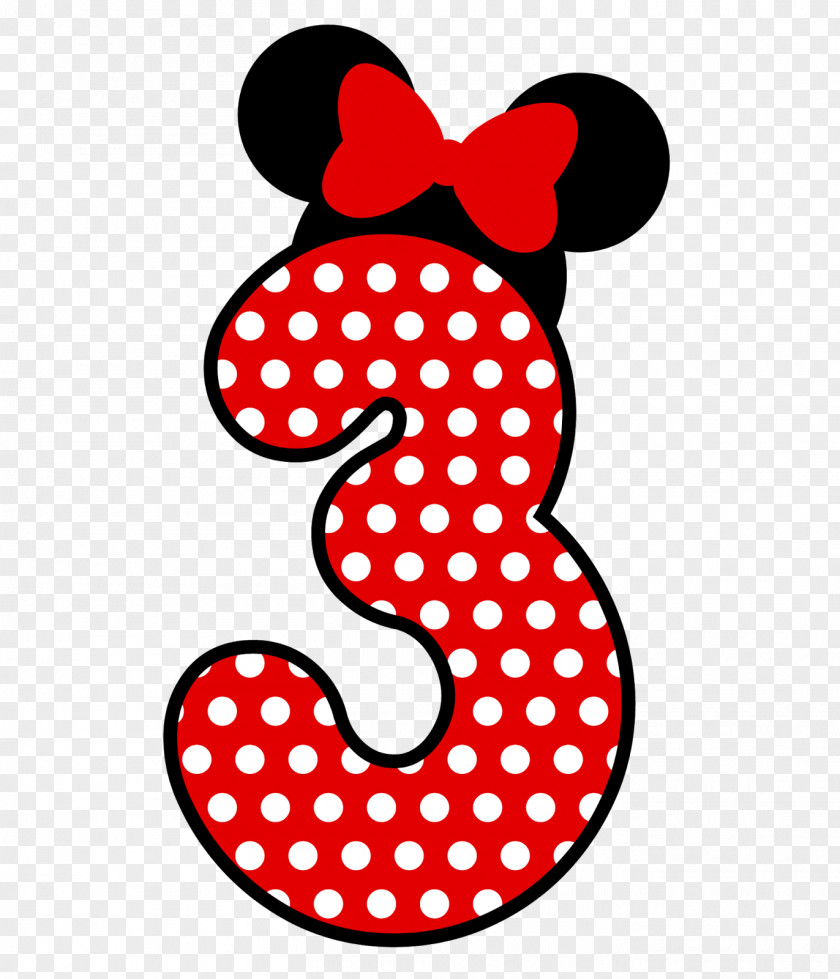 Minnie Mouse Mickey Number Polka Dot T-shirt PNG