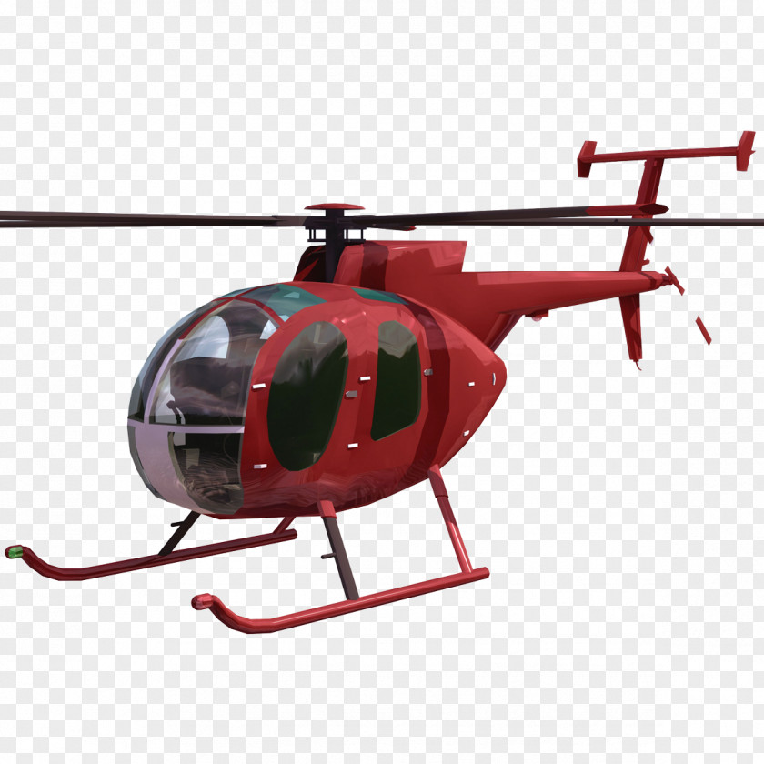 Red Helicopter MD Helicopters 500 McDonnell Douglas Defender 3D Computer Graphics Modeling PNG