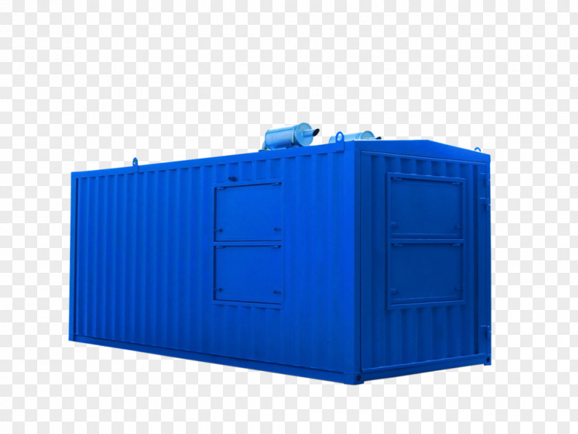 Sever Diesel Generator Electric Engine Shipping Container Intermodal PNG