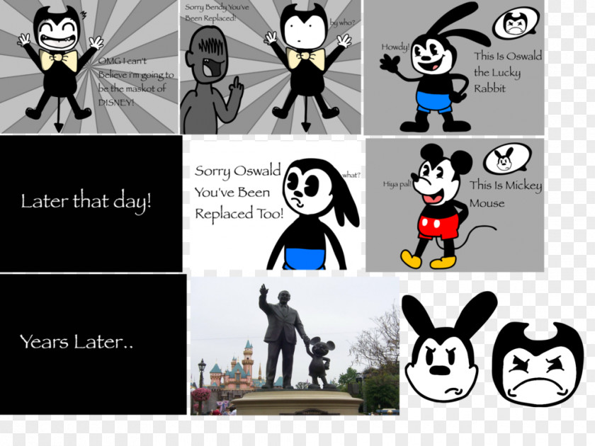 Angel Plush Disney Store Bendy And The Ink Machine Comics Oswald Lucky Rabbit Mickey Mouse PNG
