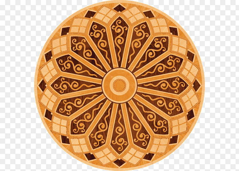 Imperial Palace Symmetry Circle Material Marquetry Pattern PNG