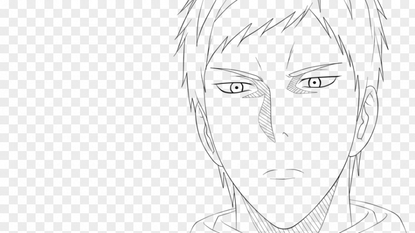 Kuroko Drawing Eye Cheek Line Art Sketch PNG