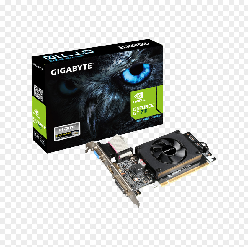 Nvidia Graphics Cards & Video Adapters NVIDIA GeForce GT 710 Gigabyte Technology GDDR5 SDRAM PNG