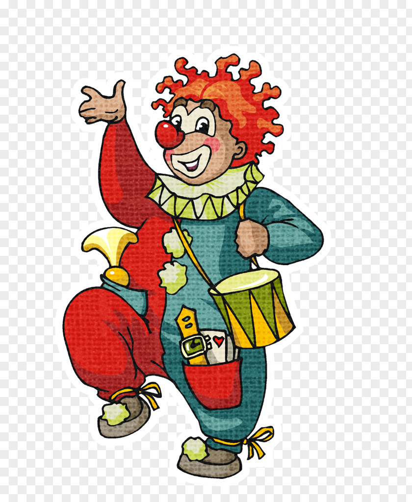 Vb Watercolor Clown Clip Art Circus Cartoon Image PNG