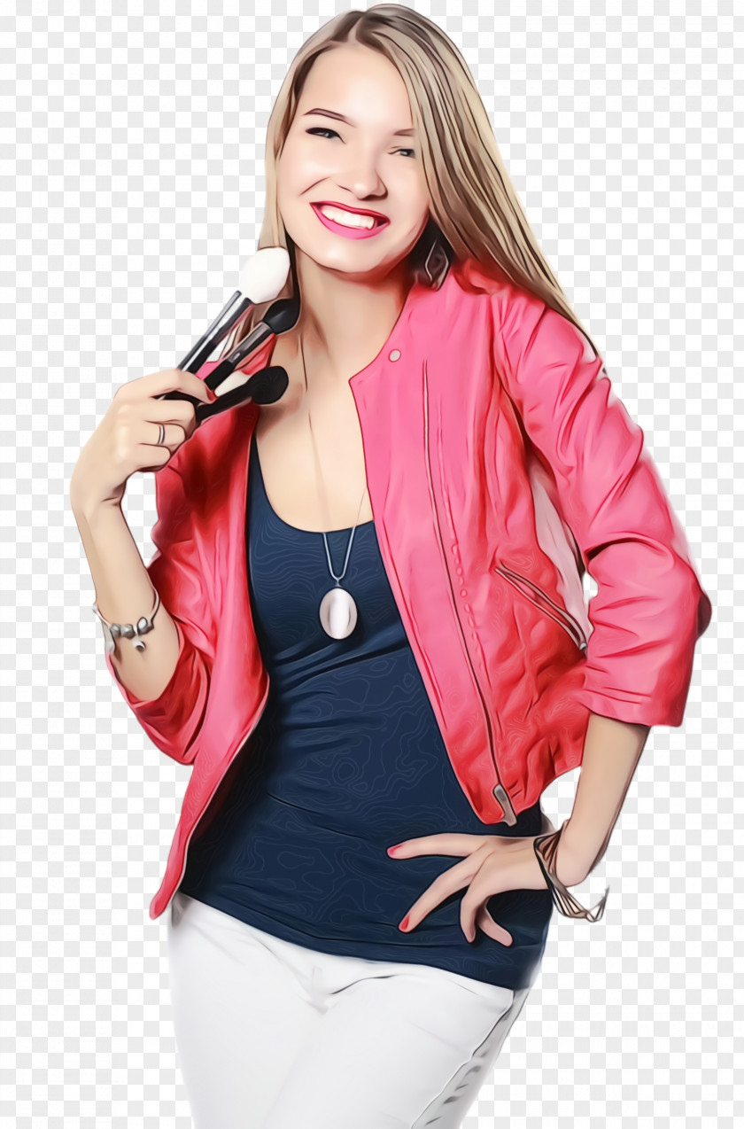 Leather Jacket Top Clothing Outerwear Blazer Sleeve PNG