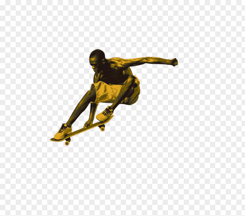 Skateboarding Black Guy PNG