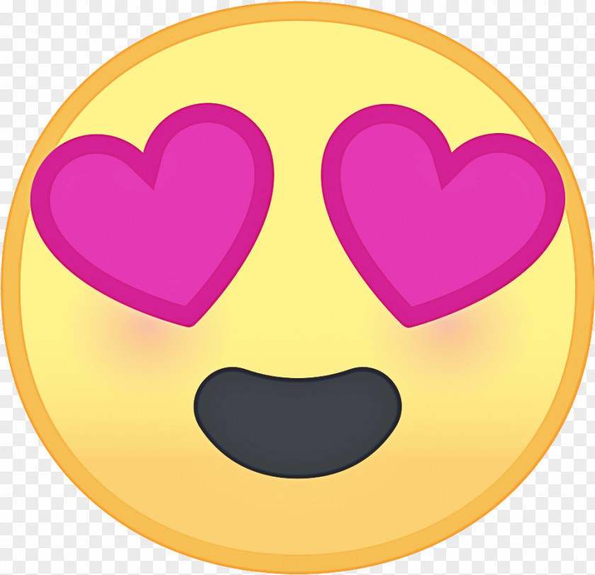 Material Property Smiley Heart Eye Emoji PNG