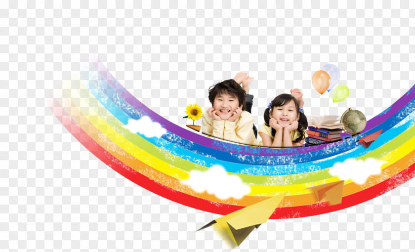 Rainbow Paper Illustration PNG