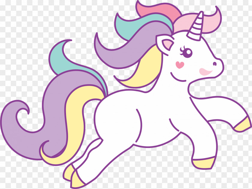 Topo Running Unicorn Clip Art PNG