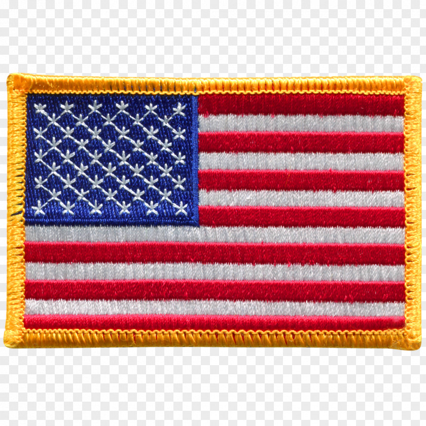 American Flag Of The United States Patch Embroidered PNG