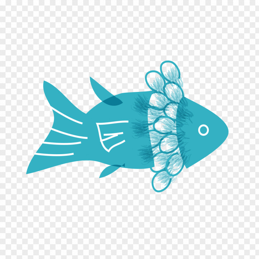 Blue Goldfish Model PNG