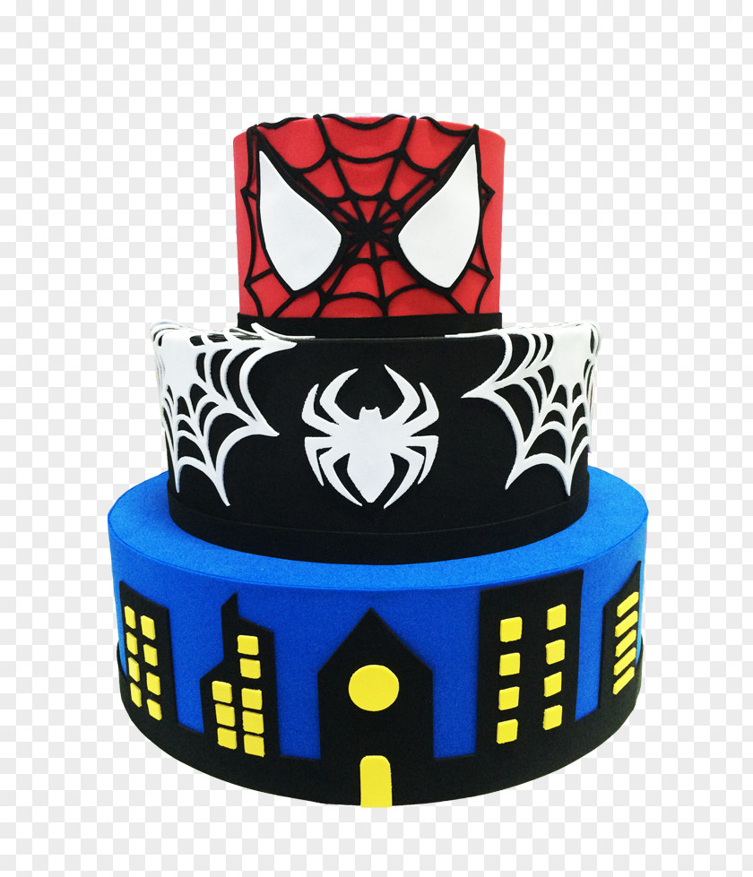 Cake Birthday Spider-Man Superhero Pastel PNG