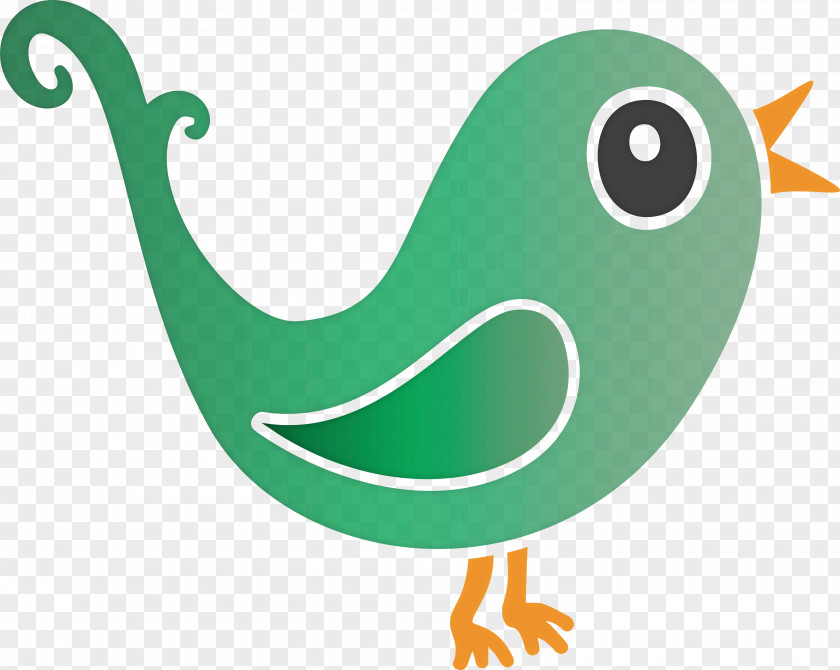 Green Beak Bird PNG