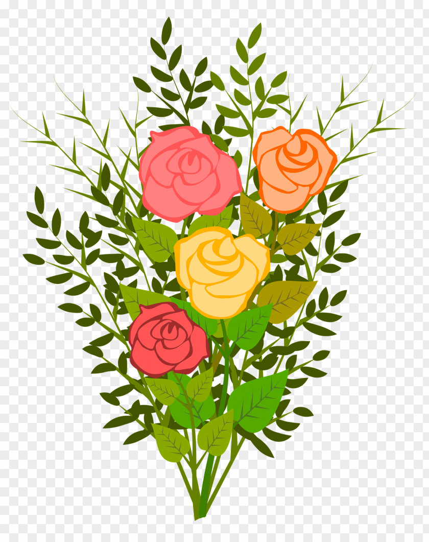 Painted Bouquets Garden Roses Floral Design Flower Clip Art PNG