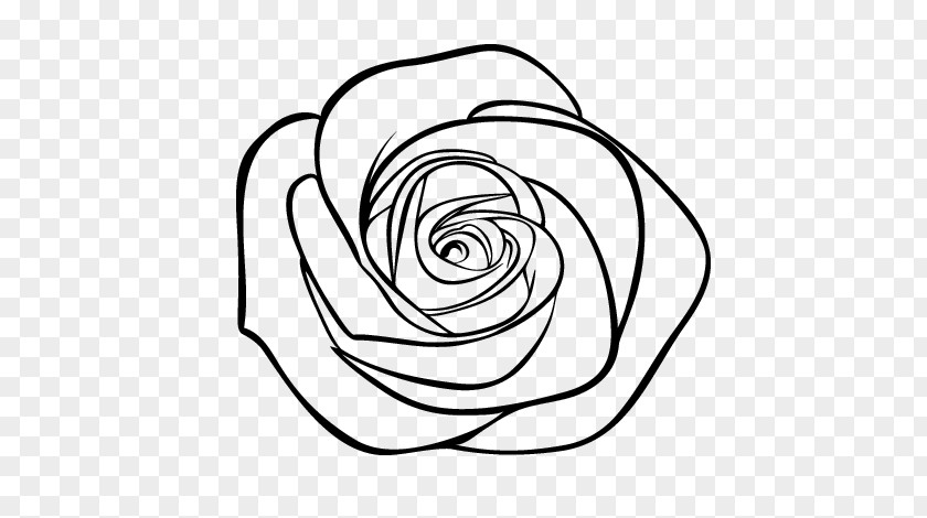 Rose Outline Drawing Clip Art PNG