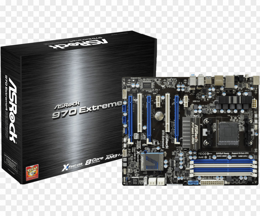 Socket AM3+ ASRock 970 Extreme4 AMD CrossFireX PNG