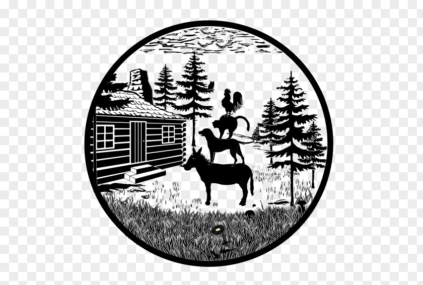 Bremen Town Musicians Christmas Tree Spruce Clip Art PNG