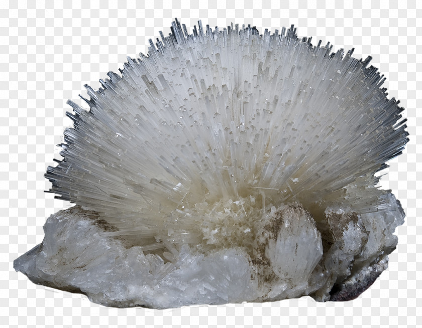 Rock Crystal Habit Mineral Acicular Natrolite PNG