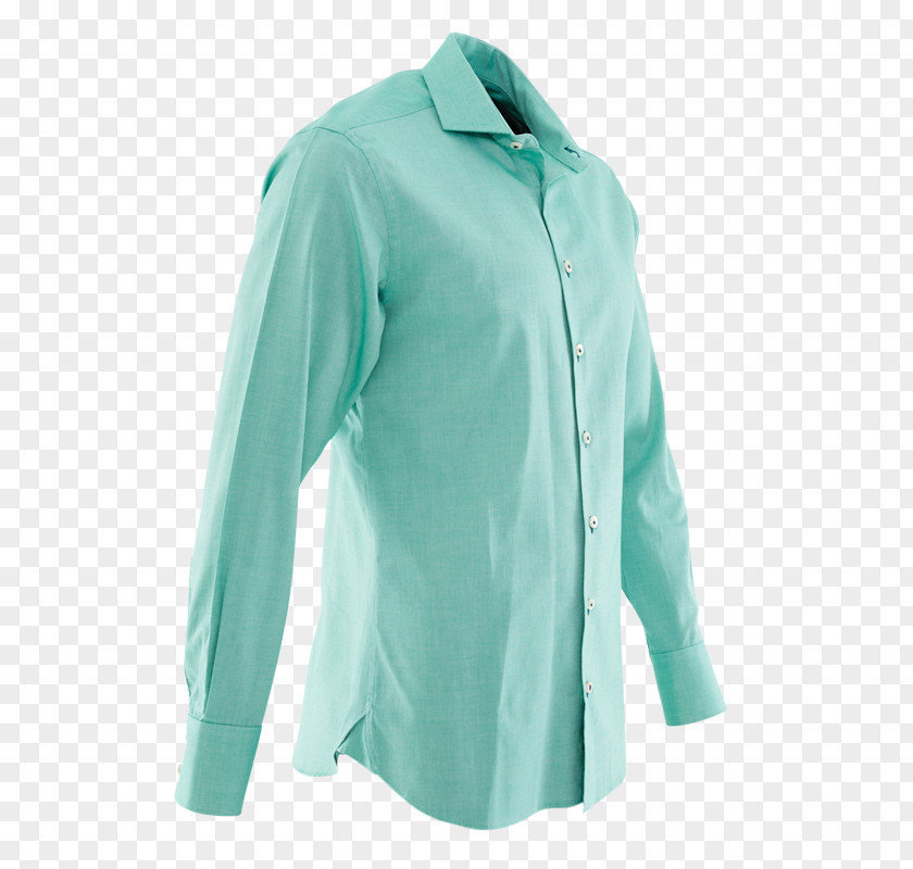 Wise Man Shirt Sleeve Collar Turquoise Blouse PNG