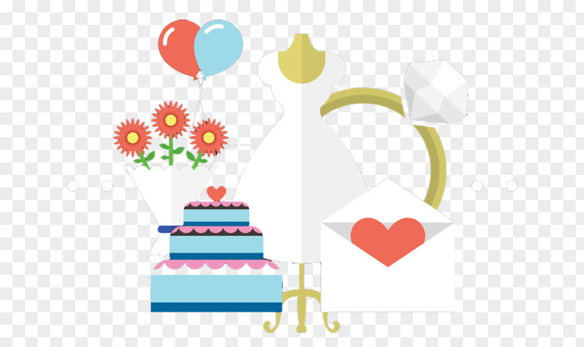 Balloon Diamond Ring Valentine Cake Valentines Day Wedding Clip Art PNG