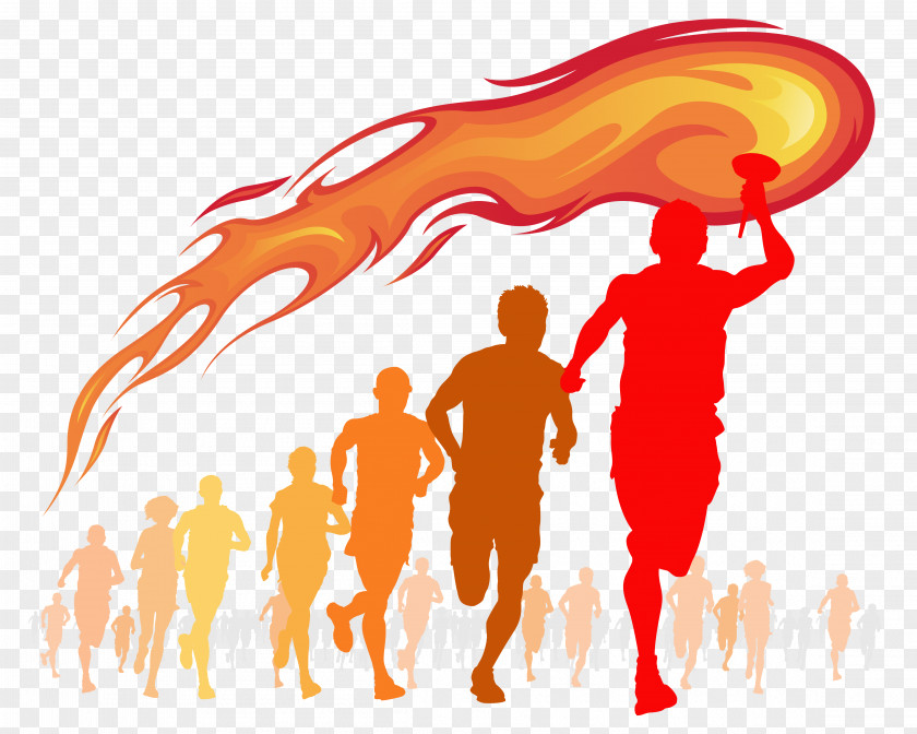 Olympic Torch Flame Fire Clip Art PNG