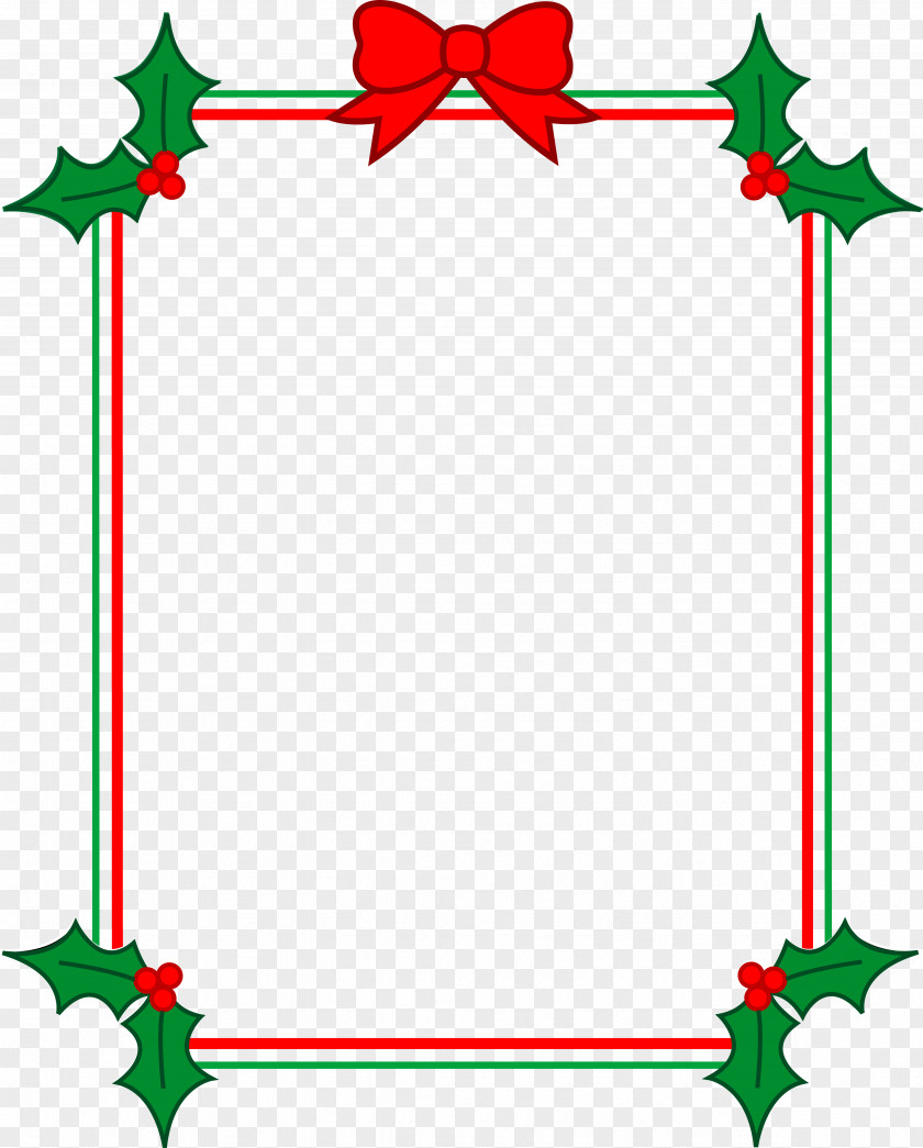 Simple Frame Christmas Holiday Clip Art PNG