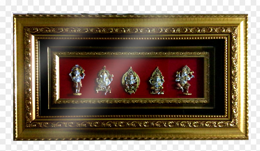 ลายไทย Thailand Emerald Buddha ผ้าไทย Ganesha Picture Frames PNG