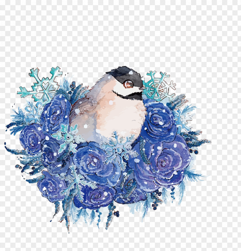 Vector Bird And Snow Download Icon PNG