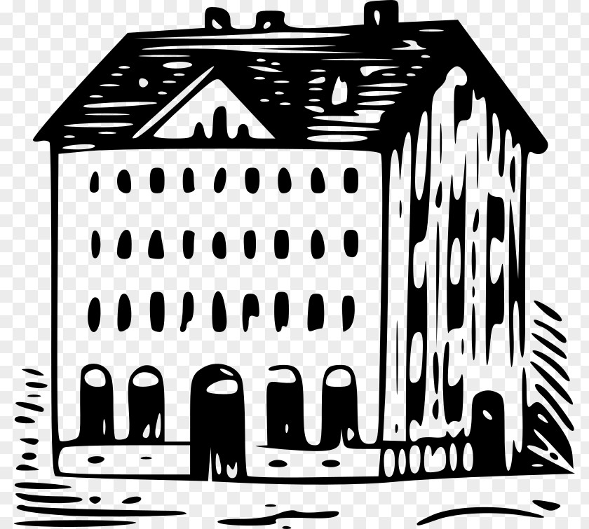 Building Black And White Clip Art PNG
