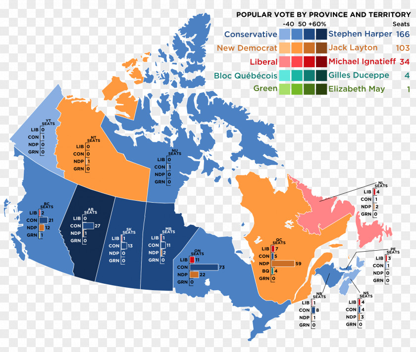 Canada Map Canadian Federal Election, 2011 PNG