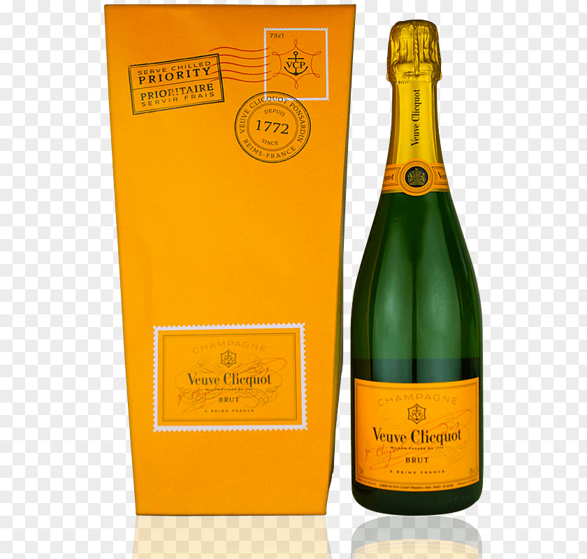 Champagne Glass Bottle Veuve Clicquot PNG