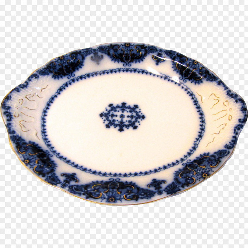 Plate Ceramic Platter Blue And White Pottery Saucer PNG