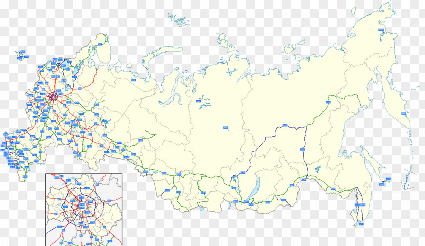 Russia Russian Federal Highways Controlled-access Highway Map Road PNG
