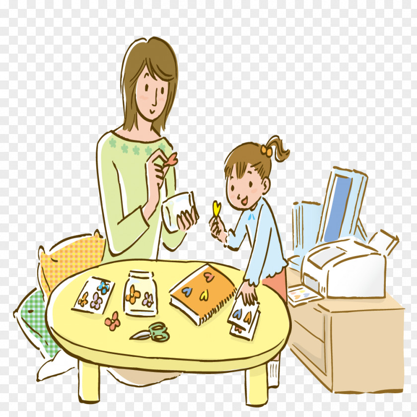 Home Food They Eat And Daughter Women Housewife Clip Art PNG