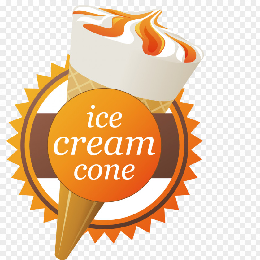 Vector Ice Cream Sign Logo Graphic Design Illustration PNG