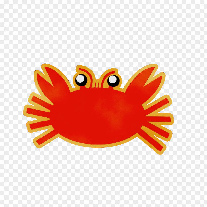 Logo Crab Watercolor Cartoon PNG