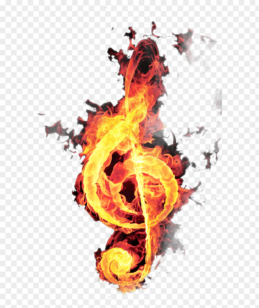 Fire Notes Musical Note PNG