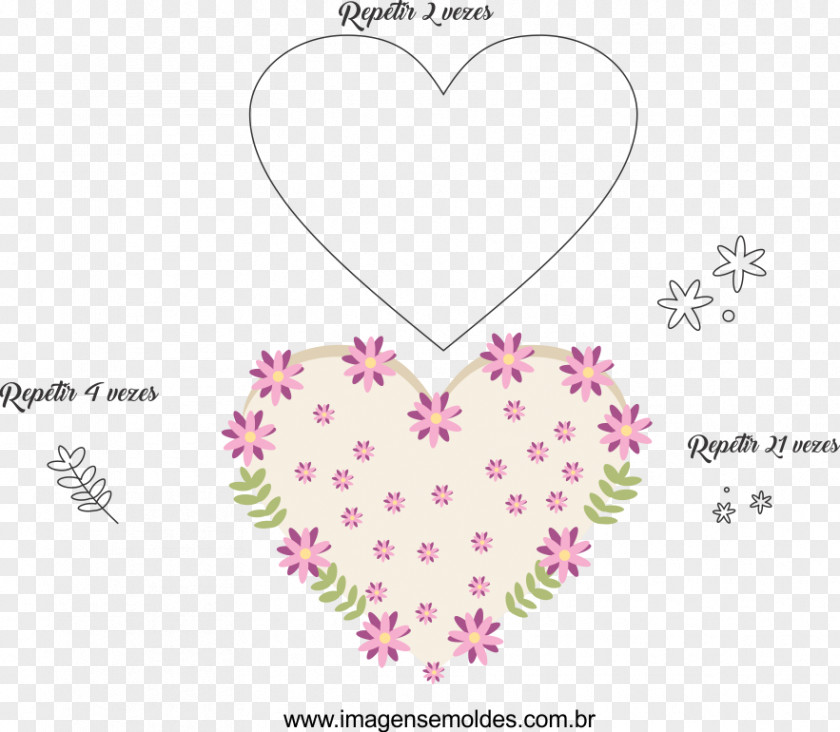 Molde De Coracao Heart Handicraft Image Drawing Felt PNG