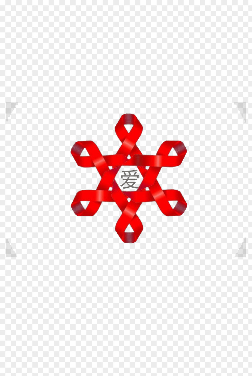 Red Ribbon Is Wound Into The Shape Of A Collection Snowflake Royalty-free Stock Photography Illustration PNG
