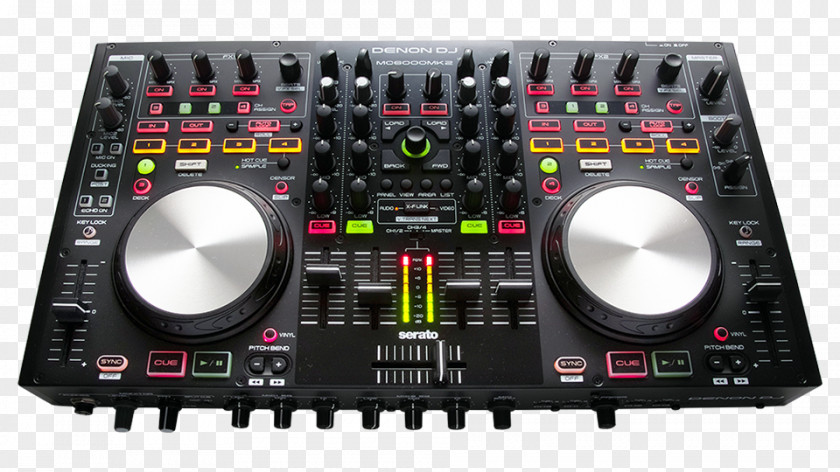 Denon DN-MC6000 DJ Controller Disc Jockey Audio Mixers Mixer PNG