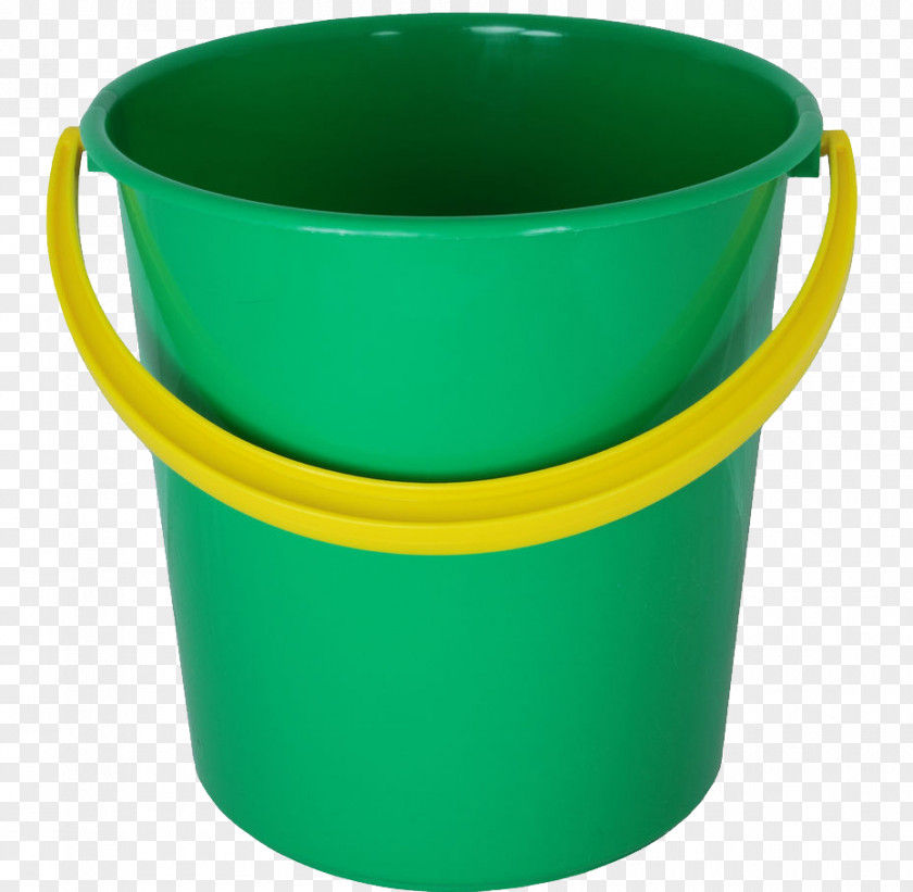 Plastic Green Bucket Image PNG