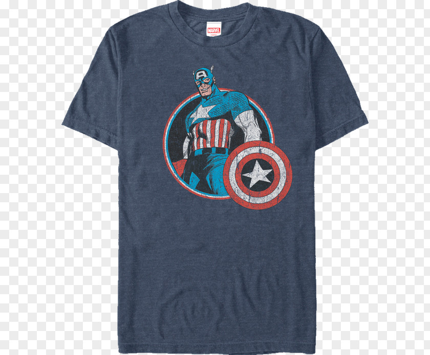 Retro T-shirt Printing Captain America Hoodie Marvel Comics PNG