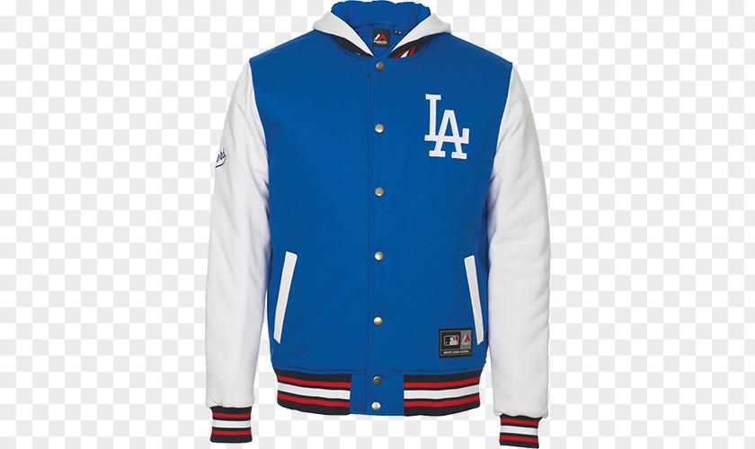 Wrinkled Rubberized Fabric Los Angeles Dodgers MLB Jacket Baseball Majestic Athletic PNG