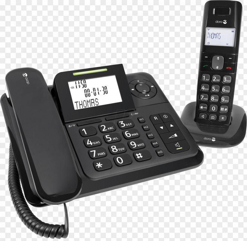 Doro Comfort 4005 Cordless Telephone Home & Business Phones Answering Machines PNG