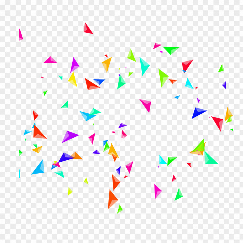 Floating Triangle Element Color Poster PNG