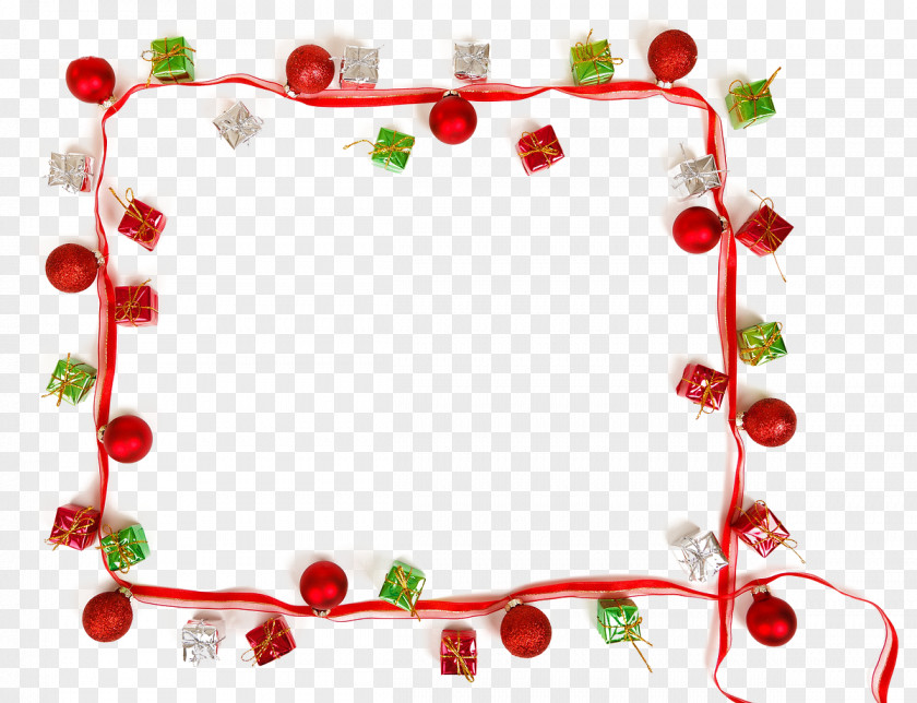 Christmas Gift Border Card Picture Frame Ornament Clip Art PNG
